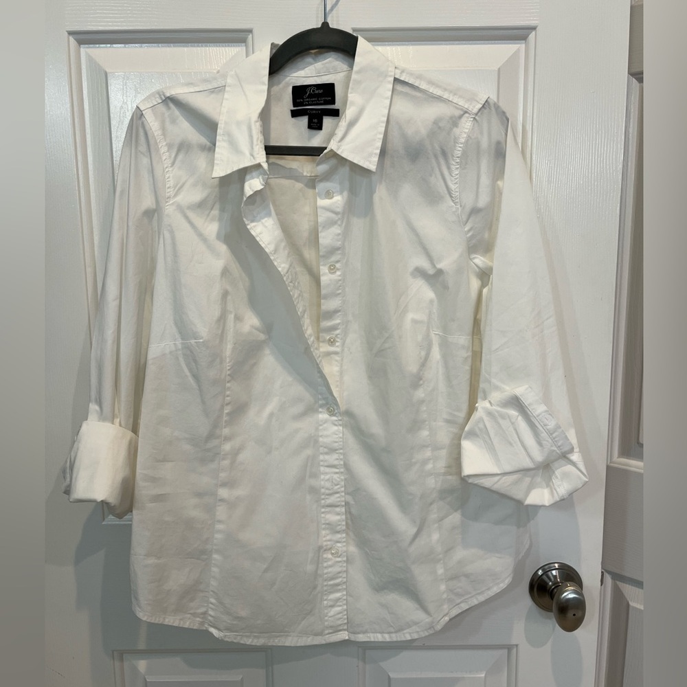 J Crew organic cotton blouse size 16